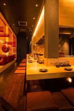 Geleneksel Japon restoranı manzarası 