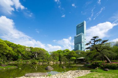 Osaka, Tennoji Park 'taki Japon bahçesi.