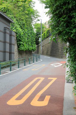 Tokyo 'daki eski cadde, Japonya.