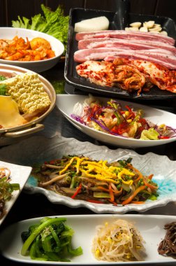 Geleneksel Asya mutfağı yakın çekim