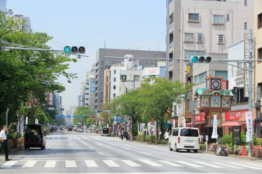 Tokyo, Japonya 'nın sokak manzarası 