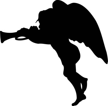 melek simgesinin siyah silüeti 