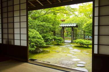 Kyoto Japonya 'daki güzel mimari detaylarının görüntüsü 