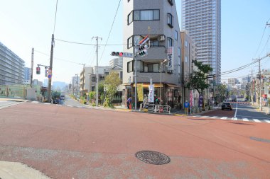 Modern şehir manzarası, kentsel ufuk çizgisi arkaplan görüntüsü 