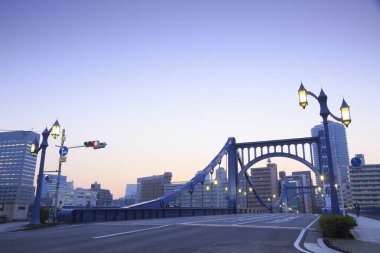 Tokyo, Japonya 'daki köprünün detaylı görüntüsü  