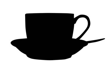 Kahve fincanı simgesinin silüeti
