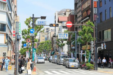 Tokyo, Japonya 'nın sokak manzarası 