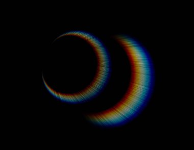 Renkli parlayan dairelerin soyut arkaplanı