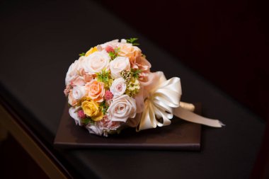 Güzel düğün buket arka plan üzerinde