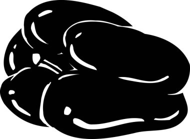 fasulye, beyaz arkaplanda izole edilmiş siyah beyaz çizim