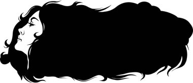 Uzun saçlı güzel bir kız.