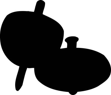 beyaz arka planda izole edilmiş basit siyah beyaz illüstrasyon