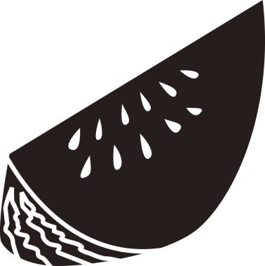 Karpuz diliminin siluet çizimi