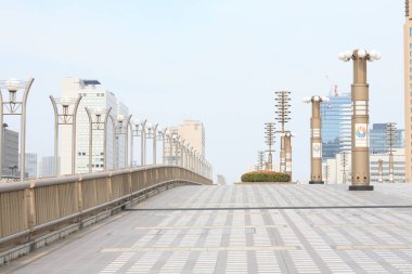 Modern şehir manzarası, kentsel ufuk çizgisi arkaplan görüntüsü 