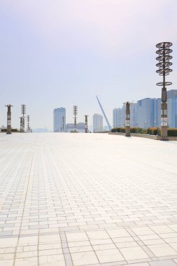 Modern şehir manzarası, kentsel ufuk çizgisi arkaplan görüntüsü 