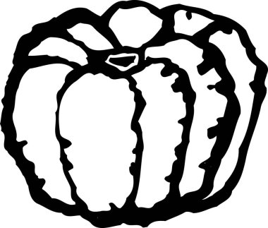 balkabağı simgesinin siyah silüeti