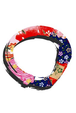 Soyut süs. Beyaz üzerine izole edilmiş Asya tarzı kağıt kesimi