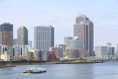 Tokyo Cityscape with Sumida river in Tokyo, Japan