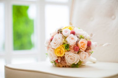 Güzel düğün buket arka plan üzerinde