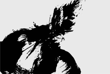 beyaz arkaplanda siyah mürekkep sıçraması