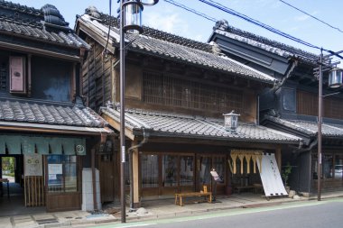 Japon şehrinin geleneksel mimari görüşü