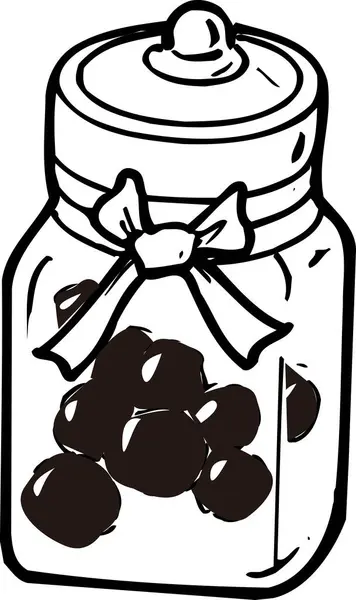 Caramelo Frasco Esquema Ilustración Concepto Alimentos — Foto de Stock