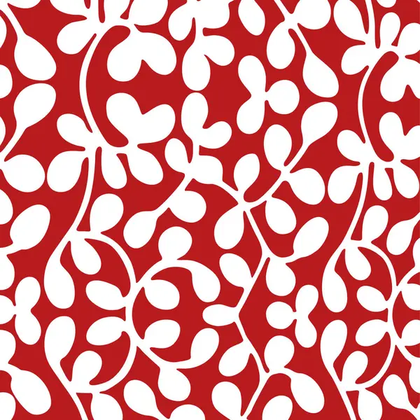 Красно Белый Бесшовный Цветочный Узор — стоковое фото