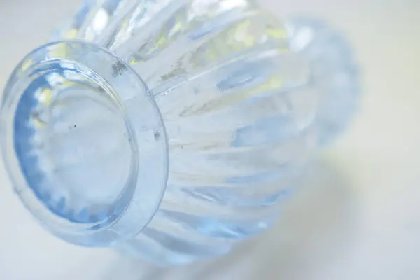 Close Transparent Crystal Glass Jar — Stock Photo, Image