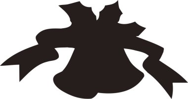 Beyaz arkaplandaki çanların siyah silüeti 