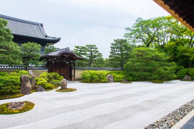 Tapınağın manzarası, Japonya 'nın güzel mimarisi.