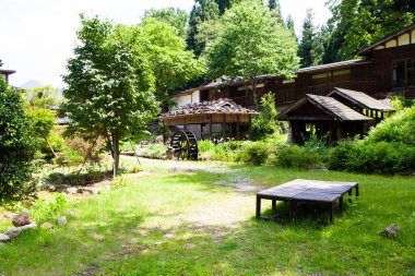 Yazın harika bir Asya parkında gündüz sükuneti.