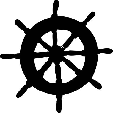 Direksiyon tekeri web simgesi basit illüstrasyon