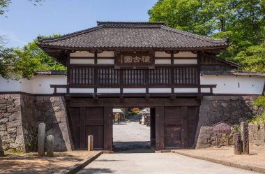 Tapınağın manzarası, Japonya 'nın güzel mimarisi.