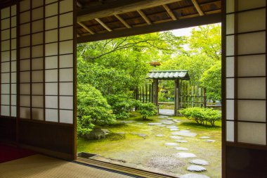 Kyoto Japonya 'daki güzel mimari detaylarının görüntüsü 