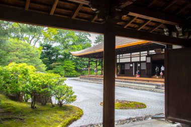 Kyoto Japonya 'daki güzel mimari detaylarının görüntüsü 