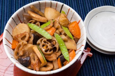 Geleneksel Asya mutfağı yakın çekim