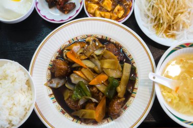 Geleneksel Asya mutfağı yakın çekim