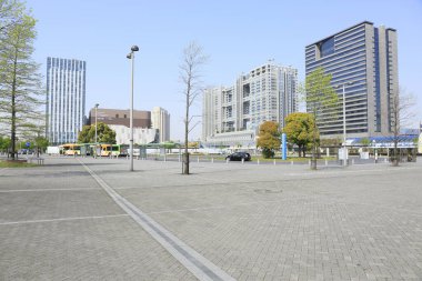 Modern şehir manzarası, kentsel ufuk çizgisi arkaplan görüntüsü 