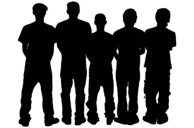 siyah siluet erkek çizimi