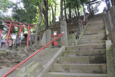 Yazın Japonya 'da eski bir Japon tapınağı