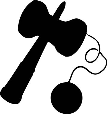 Toplu çekiç, beyaz arkaplanda izole edilmiş siyah beyaz çizimler.