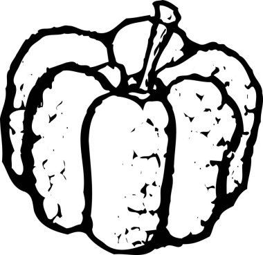 Bir balkabağı çizimi çizimi