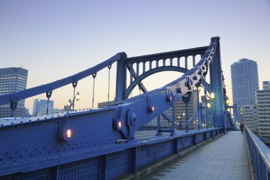 Tokyo, Japonya 'daki köprünün detaylı görüntüsü  