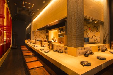 Geleneksel Japon restoranı manzarası 