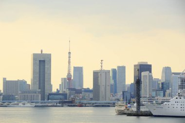 Tokyo şehri Alacakaranlık vakti