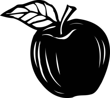 Taslak biçiminde elma meyvesi simgesi