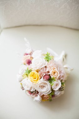 Güzel düğün buket arka plan üzerinde