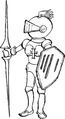 Şövalyenin karikatür çizimi