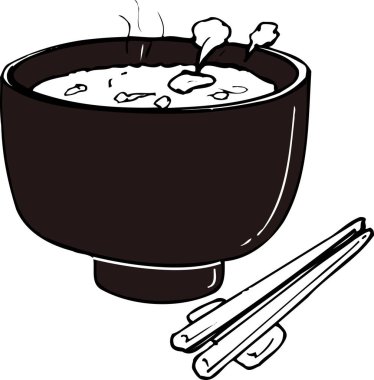 Tenceredeki çorbanın siyah silüeti.