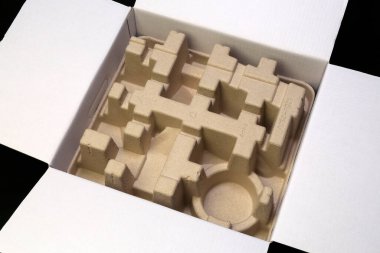 Boş karton kap dokusunun yakın plan görüntüsü